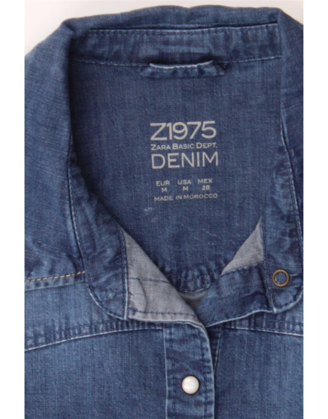 Zara Γυναικείο Τζιν Πουκάμισο UK 12 Medium Blue
