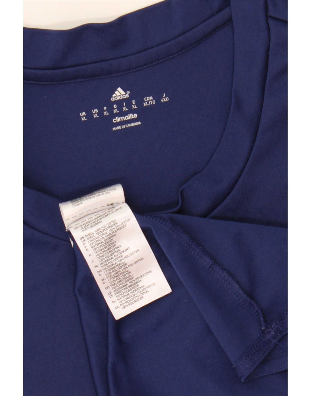 Adidas Ανδρικό T-Shirt Climalite Top XL Navy Blue Polyester