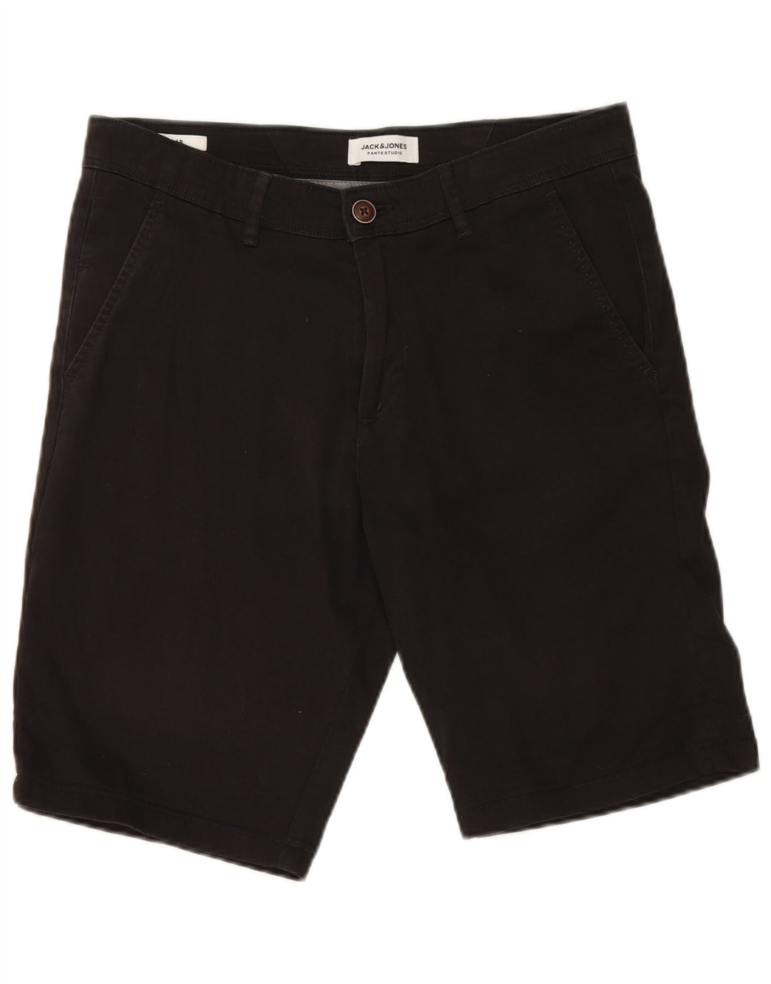 Ανδρικό σορτς Chino Jack & Jones Small W29 μαύρο βαμβακερό
