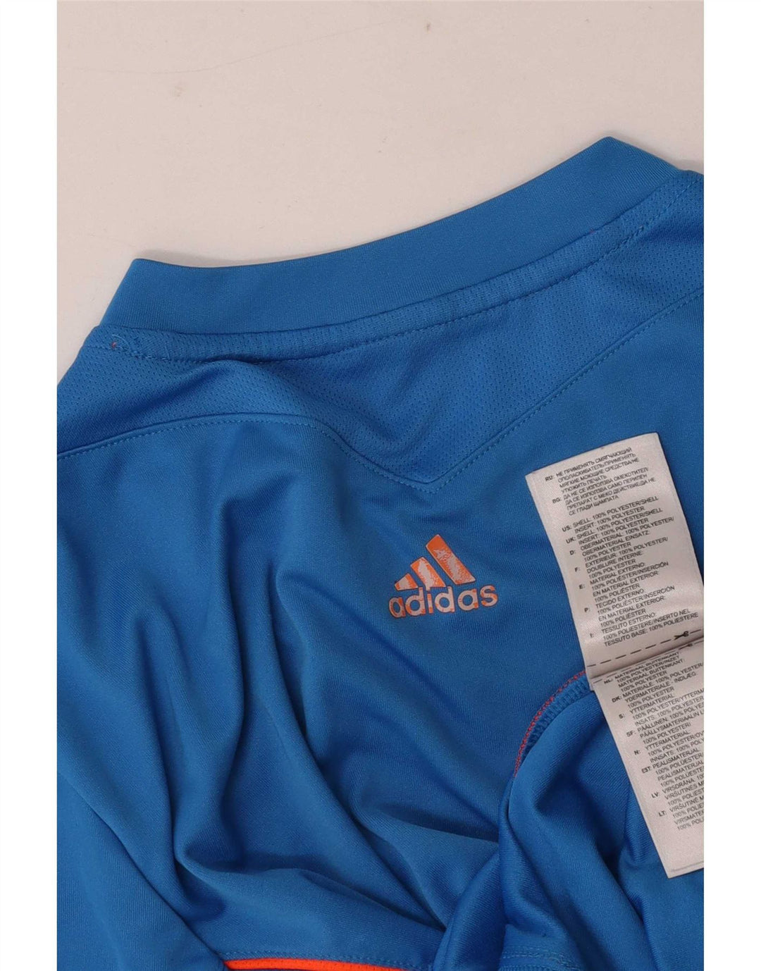 Adidas Boys Graphic T-Shirt Top 11-12 Years Blue Polyester