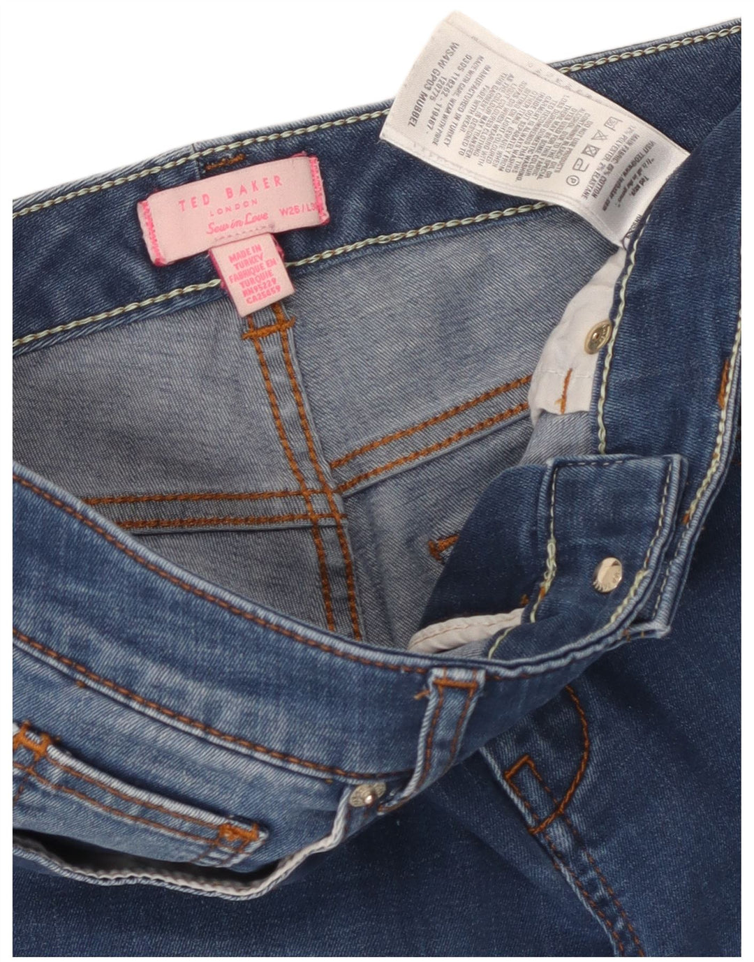 TED BAKER Γυναικείο Skinny Jeans W26 L30 Μπλε Βαμβακερό