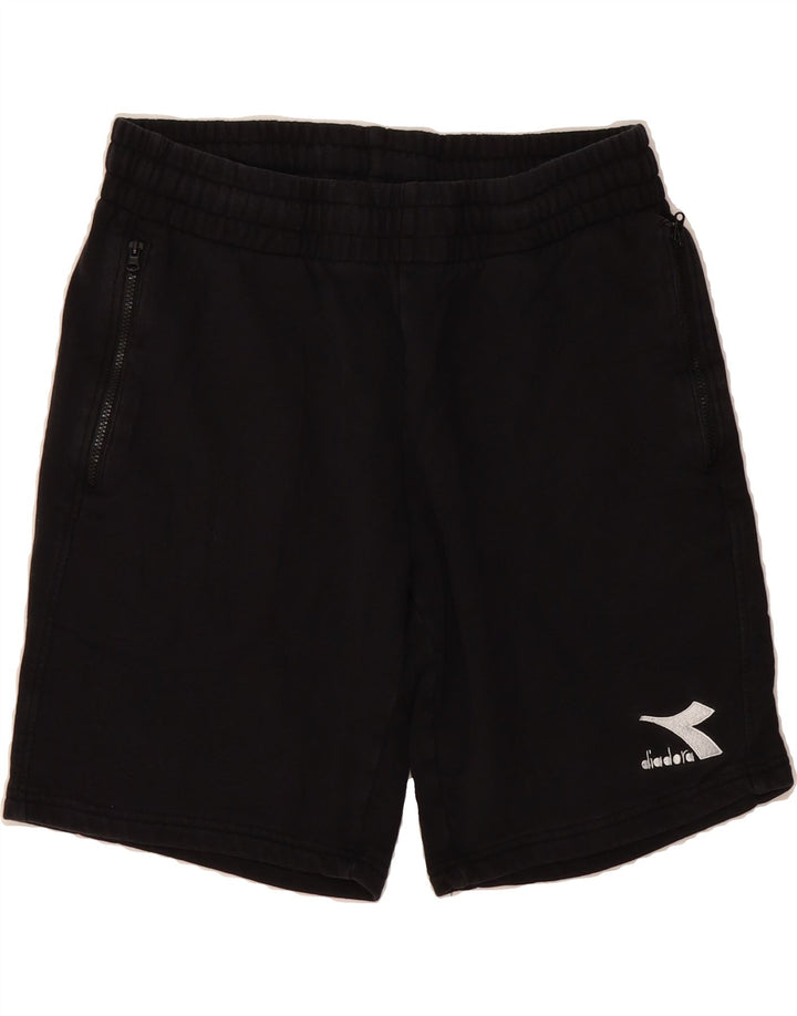 DIADORA Mens Sport Shorts Medium  Black Cotton Vintage Diadora and Second-Hand Diadora from Messina Hembry 