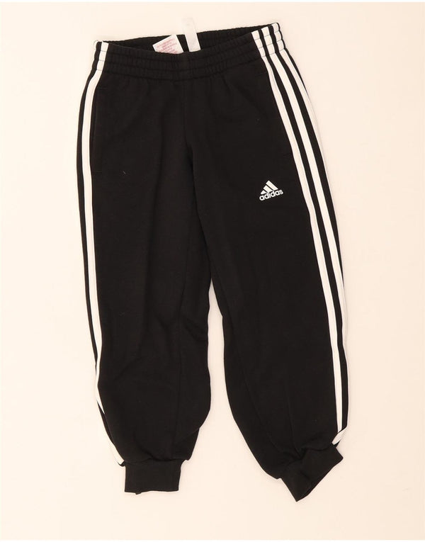 Adidas Boys Tracksuit Trousers Joggers 6-7 Years Μαύρο