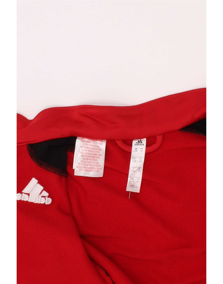 Adidas Boys αθλητική φόρμα Adidas Top Jacket 7-8 Years Red Colourblock Polyester
