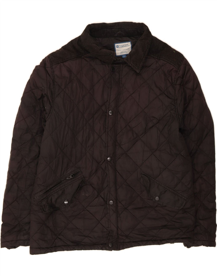 MOUNTAIN WAREHOUSE Mens Quilted Jacket UK 42 XL Black Polyester Vintage Mountain Warehouse and Second-Hand Mountain Warehouse from Messina Hembry 
