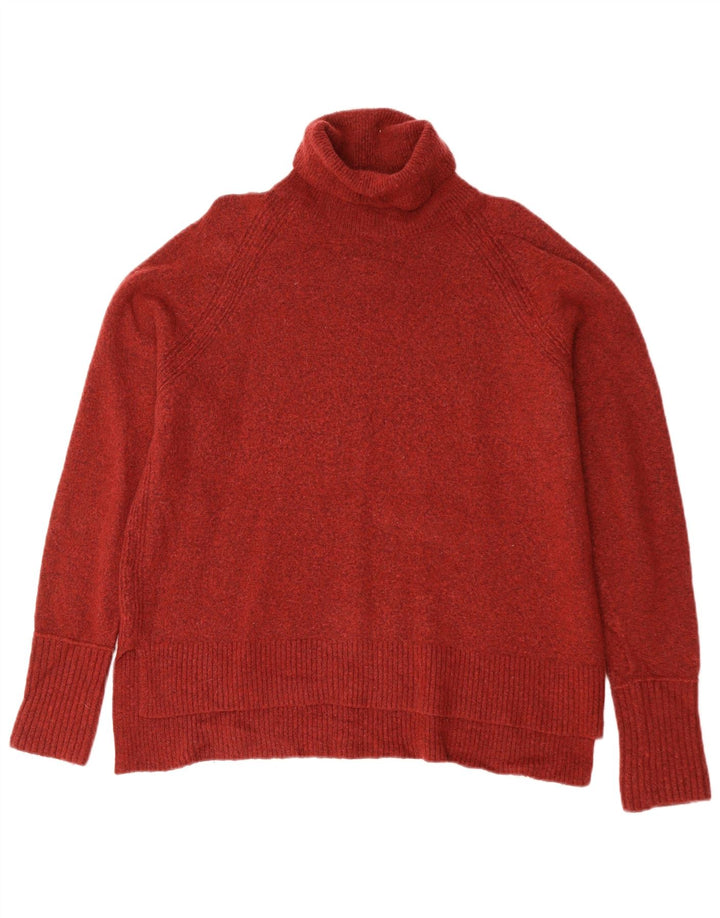 J. Crew Γυναικείο πουλόβερ με ρολό λαιμόκοψη UK 14 Medium Maroon Nylon