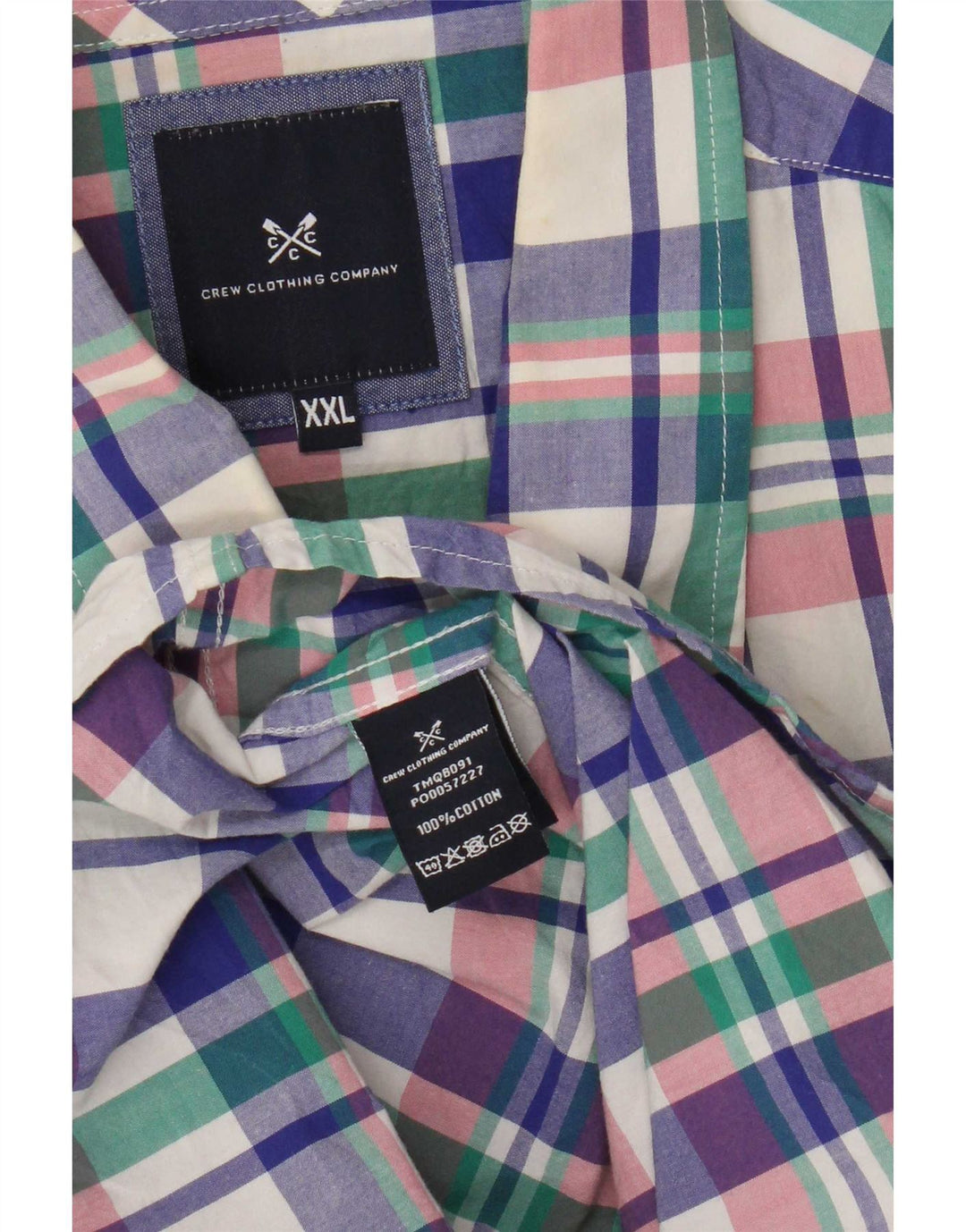 Ανδρικό κοντομάνικο πουκάμισο Crew Clothing 2XL Πολύχρωμο βαμβακερό καρό