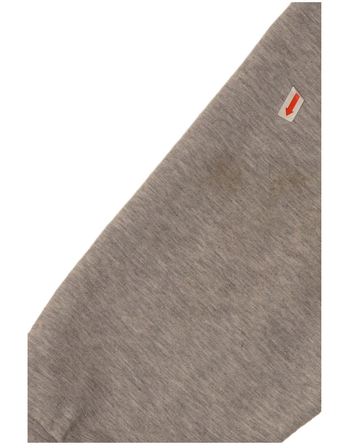 Ανδρικό πουλόβερ με κουκούλα με φερμουάρ ADIDAS XL γκρι βαμβακερό