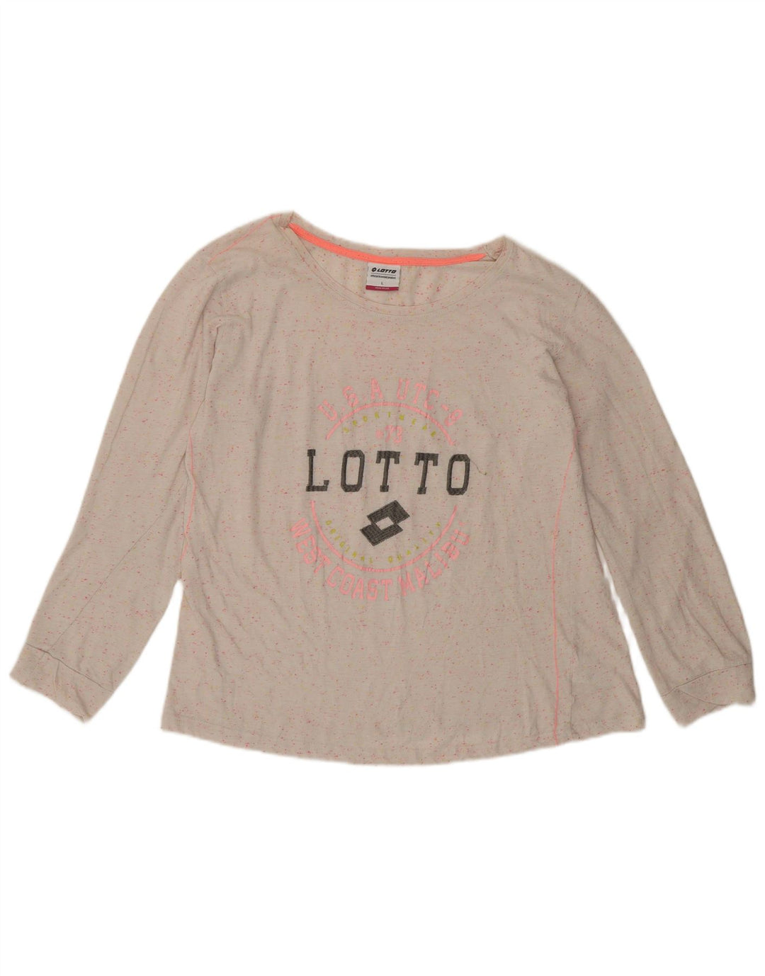 Lotto Γυναικείο τοπ μακρυμάνικο UK 14 μεγάλο λευκό βαμβάκι