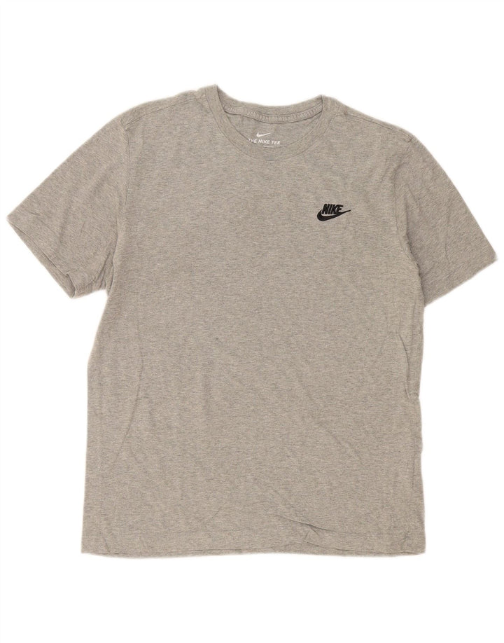 Ανδρικό μπλουζάκι Nike με μεσαίο γκρι βαμβακερό μπλουζάκι