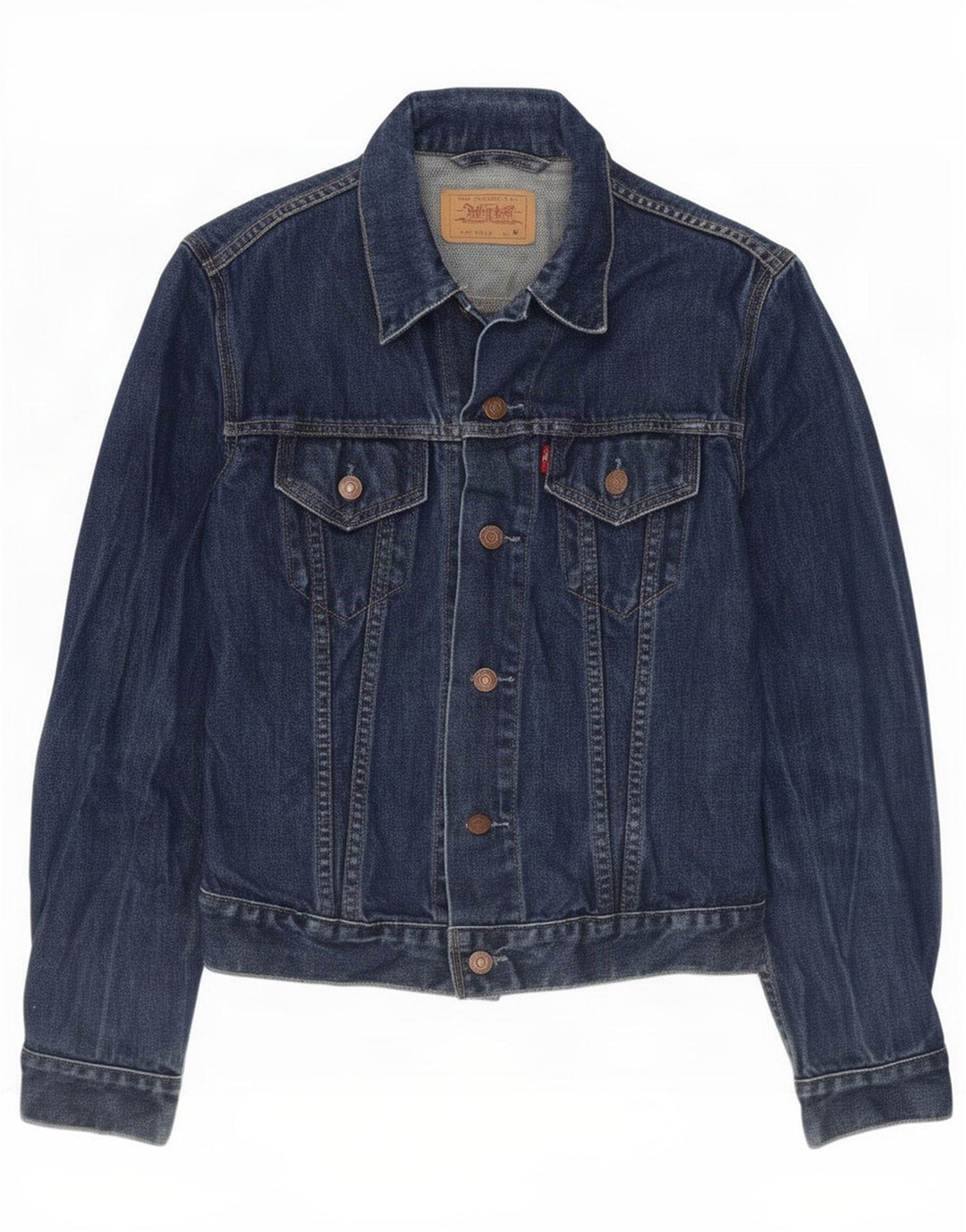 Levi's Γυναικείο Τζιν Μπουφάν UK 12 Medium Navy Blue Cotton