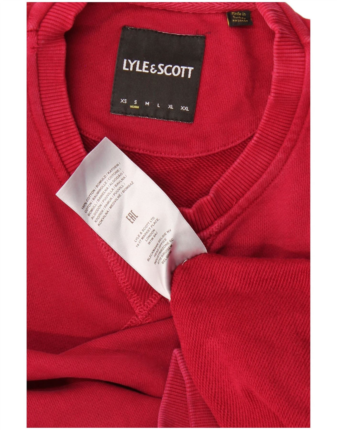 Ανδρικό φούτερ LYLE & SCOTT πουκάμισο μικρό κόκκινο βαμβακερό