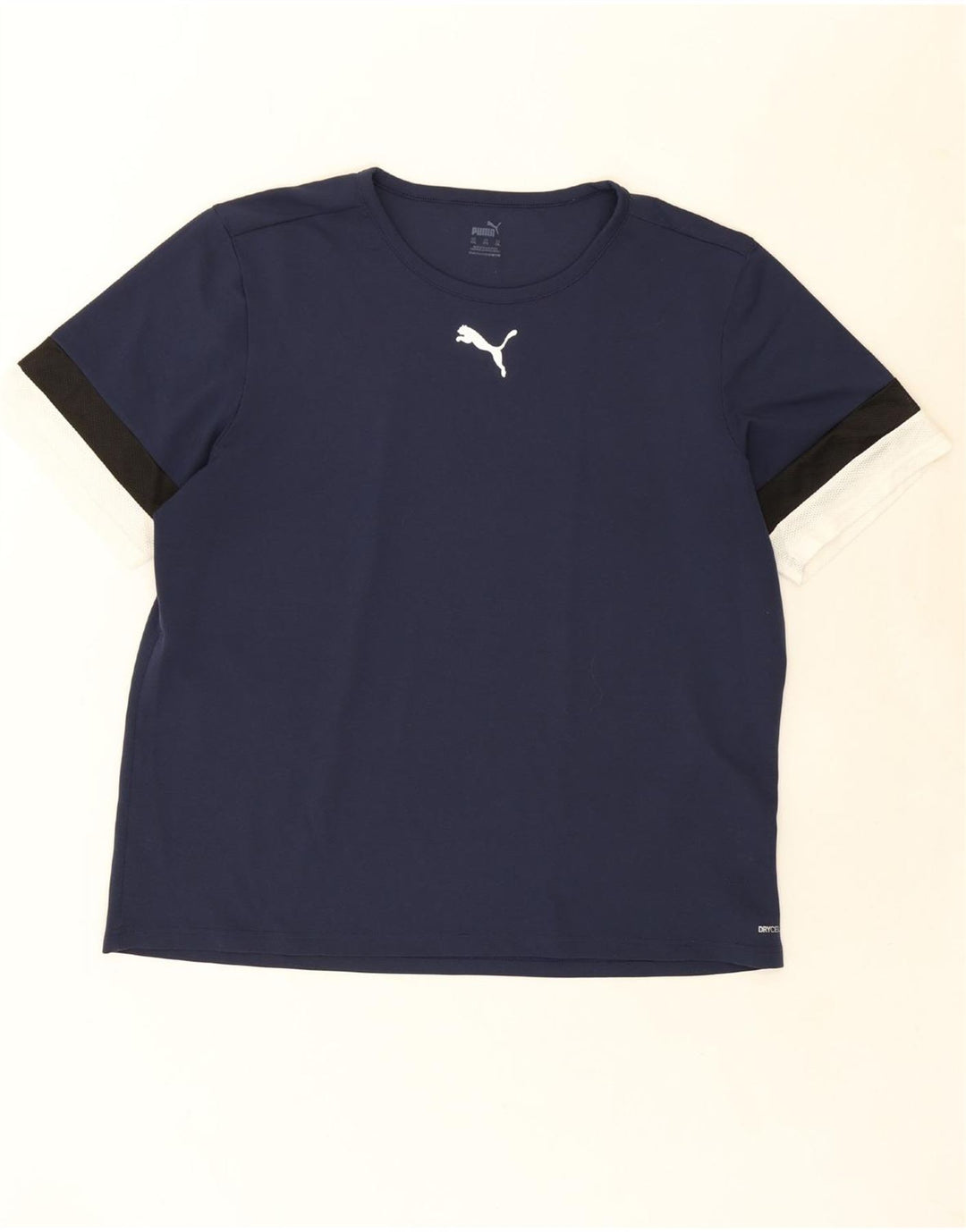 PUMA Mens T-Shirt Top 2XL Navy Blue Polyester Vintage Puma and Second-Hand Puma from Messina Hembry 