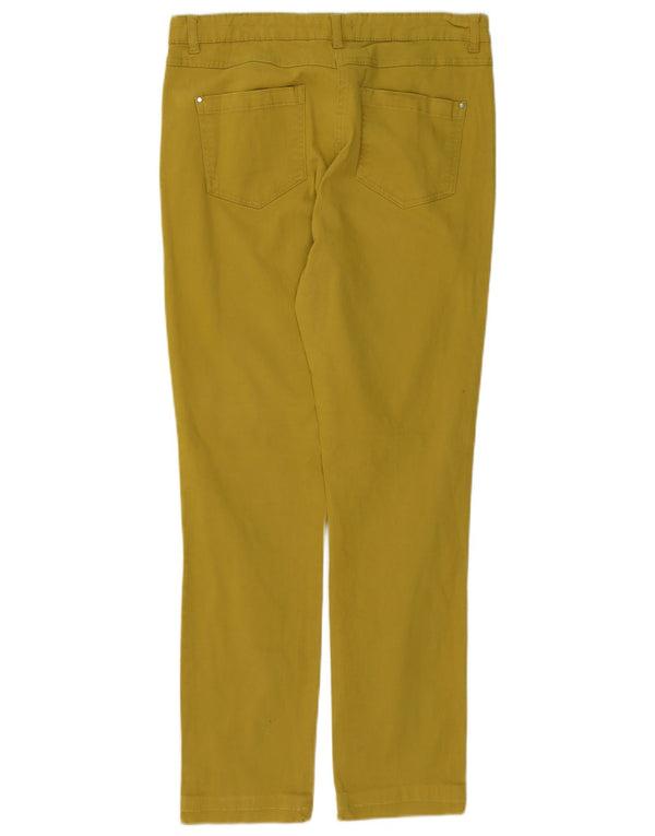 M&Co Γυναικείο Slim Casual Παντελόνι UK 14 Μεγάλο W32 L28 Κίτρινο βαμβακερό