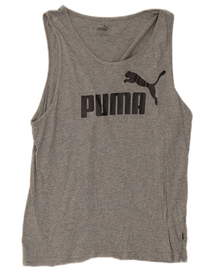 Ανδρικό γραφικό γιλέκο Puma με μεσαίο γκρι φλύκταινα