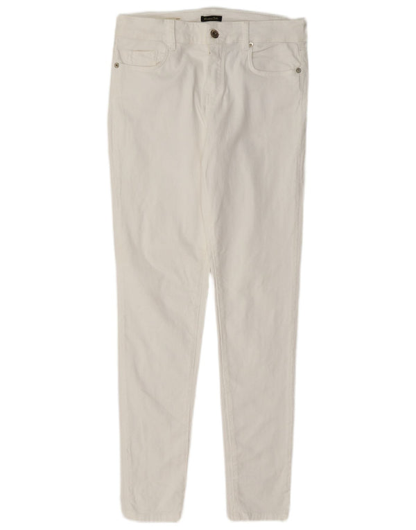 Massimo Dutti Γυναικείο Skinny Casual Παντελόνι EU 40 Medium W30 L29 Λευκό