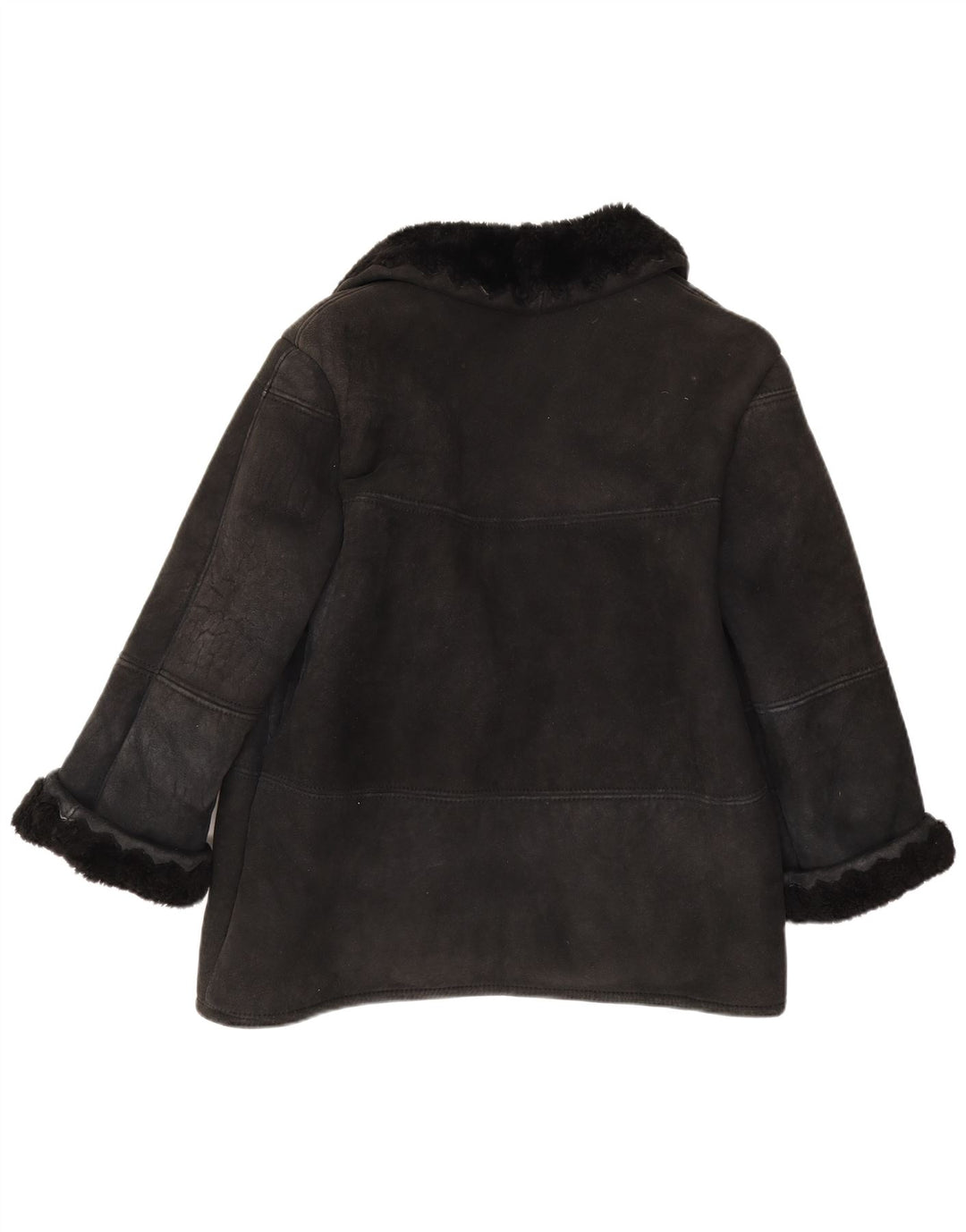 Vintage Γυναικείο Shearling Jacket IT 44 Medium Black Shearling