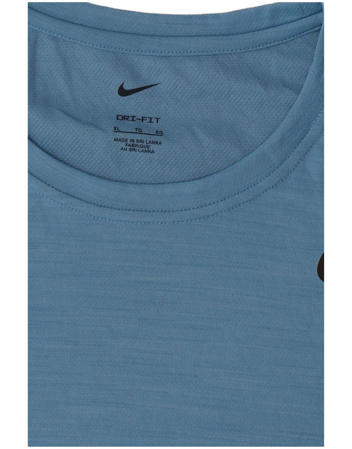 Ανδρικό T-shirt Nike Dri Fit Top XL Blue Polyester