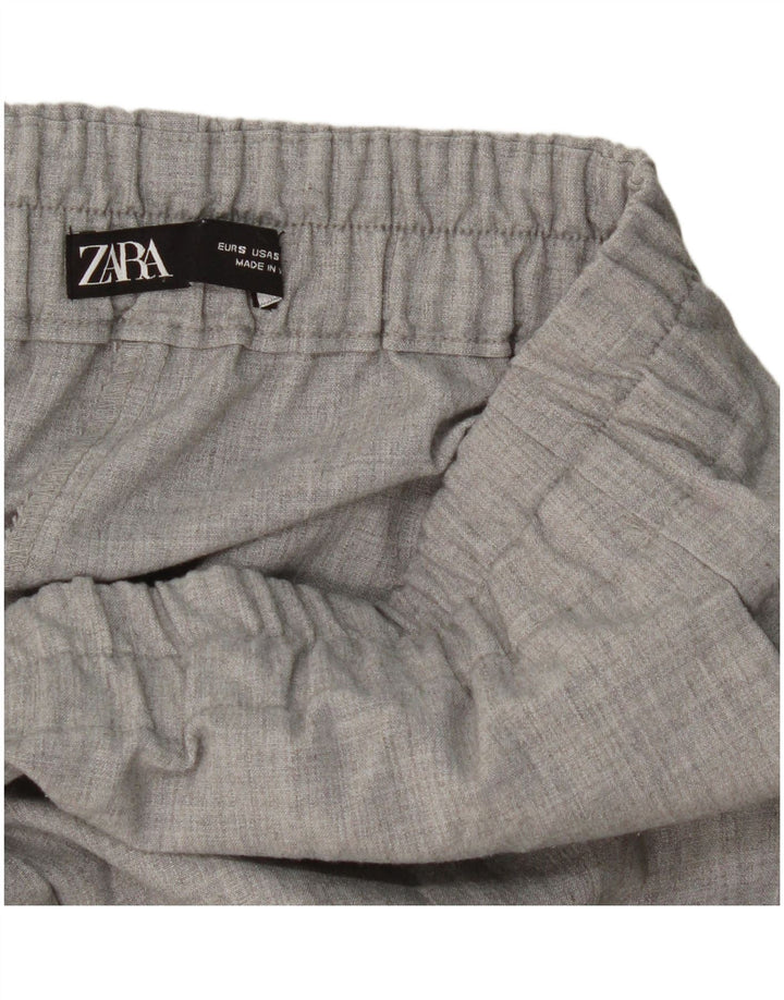 Zara Γυναικείο ίσιο κομμένο παντελόνι Small W26 L24 Grey