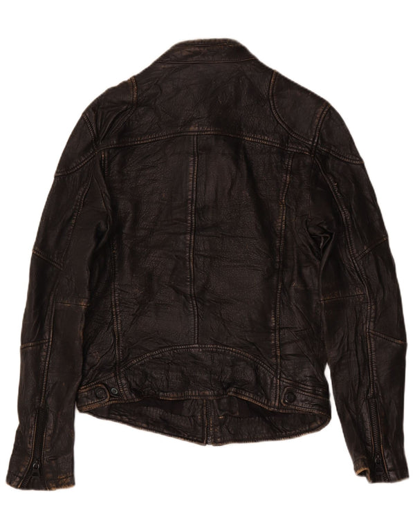 Ανδρικό δερμάτινο μπουφάν Gypsy UK 38 Medium Black