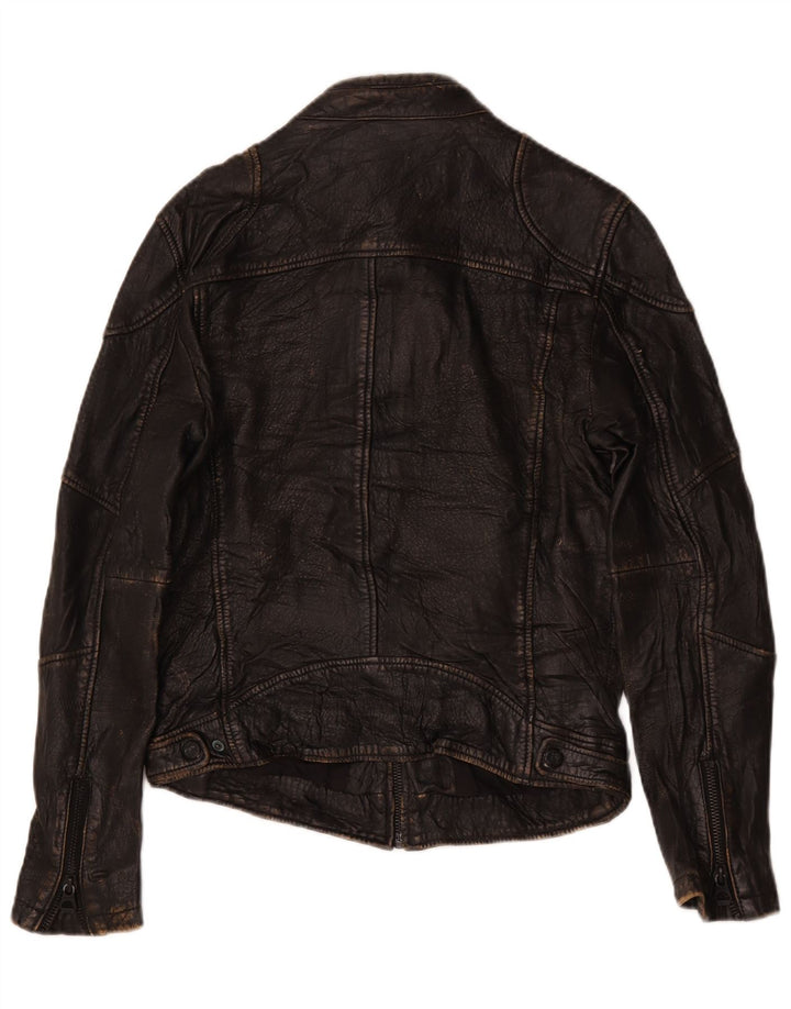 Ανδρικό δερμάτινο μπουφάν Gypsy UK 38 Medium Black