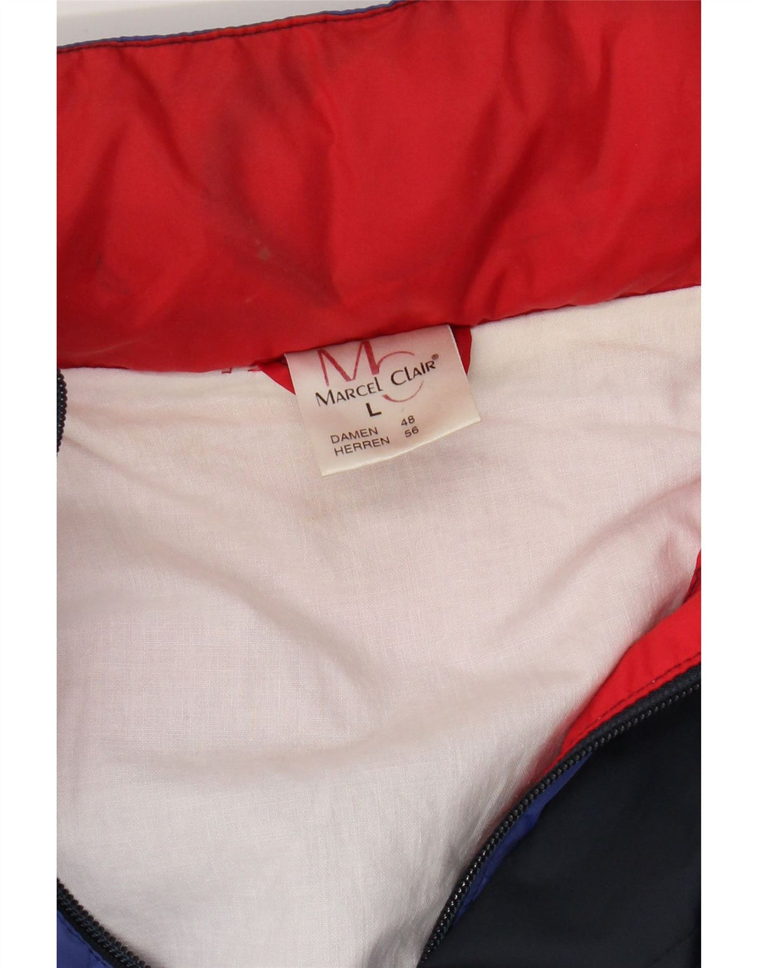 Ανδρικό μπουφάν βροχής με κουκούλα Marcel Clair EU 56 3XL Navy Blue Colorblock