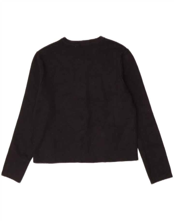 Zara Γυναικεία Ζακέτα Crop UK 12 Medium Black