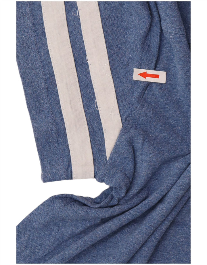 Ανδρικό T-Shirt Superdry Top Βαμβακερό μεσαίο μπλε φλοκωμένο