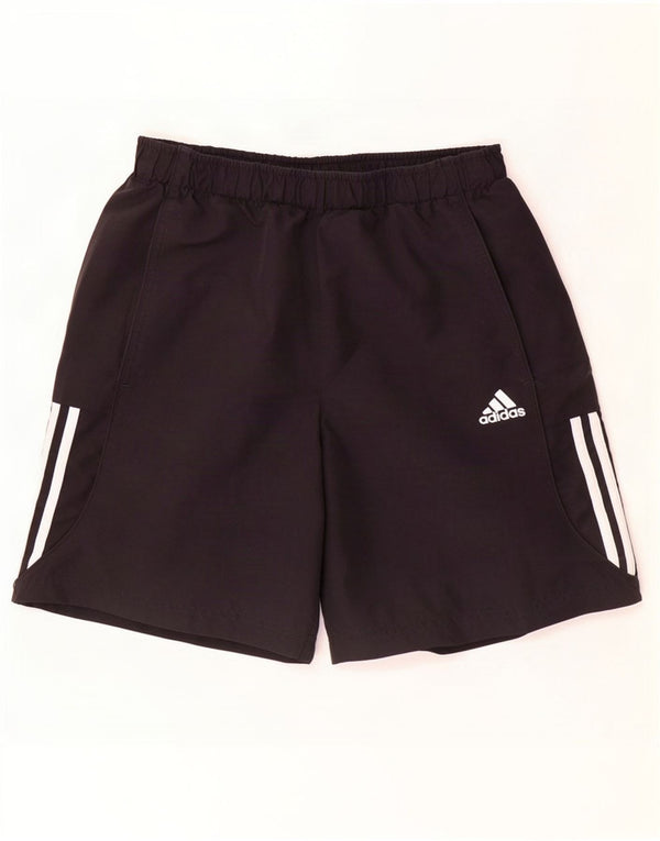 Ανδρικό αθλητικό σορτς Adidas από μεσαίο μαύρο πολυεστέρα