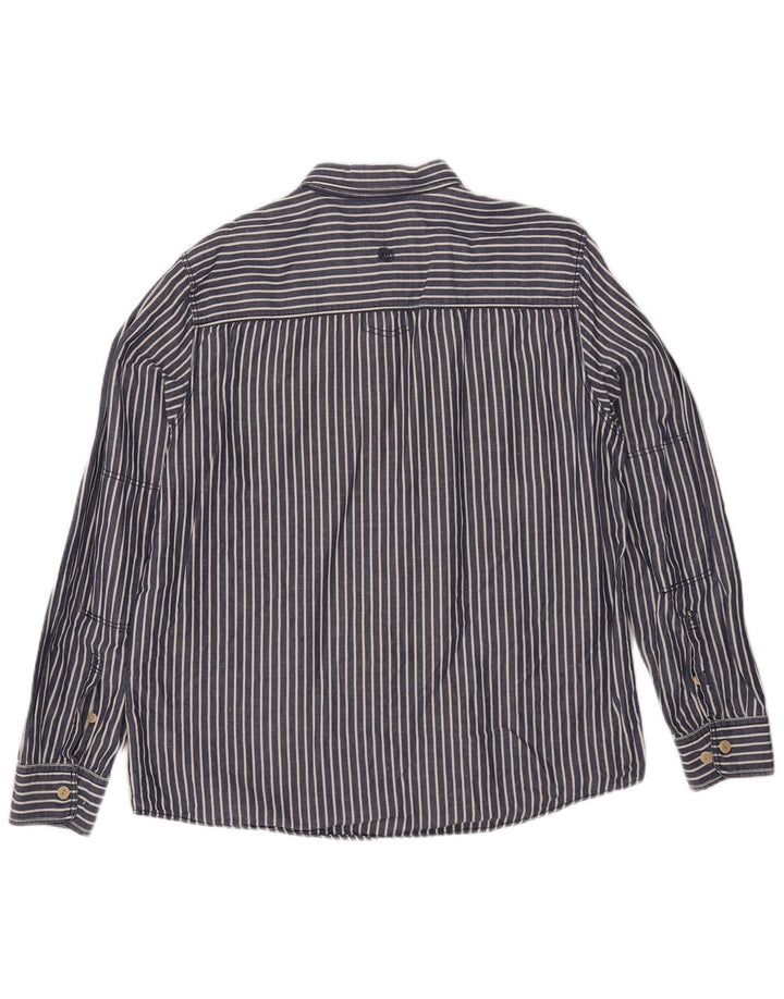 FAT FACE Ανδρικό πουκάμισο XL Navy Blue ριγέ βαμβακερό