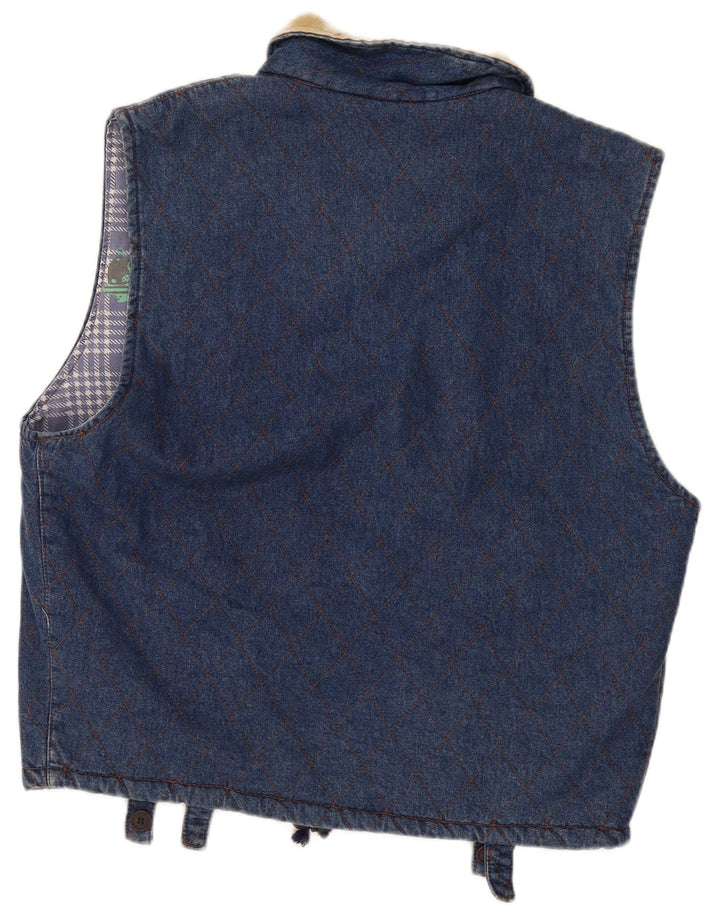 POP 84 Ανδρικό Τζιν Gilet UK 42 XL Μπλε γεωμετρικό