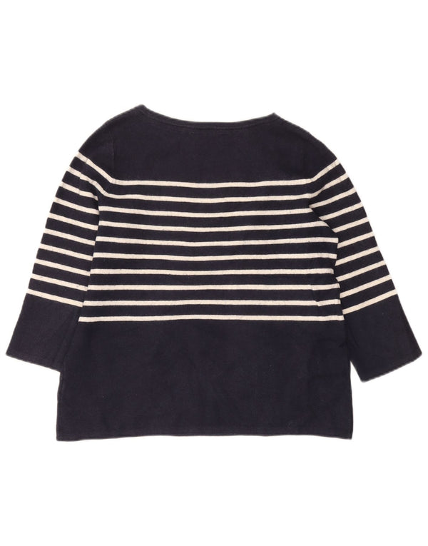 CREW CLOTHING Γυναικείο πουλόβερ με λαιμό σκάφος UK 14 Medium Navy Blue