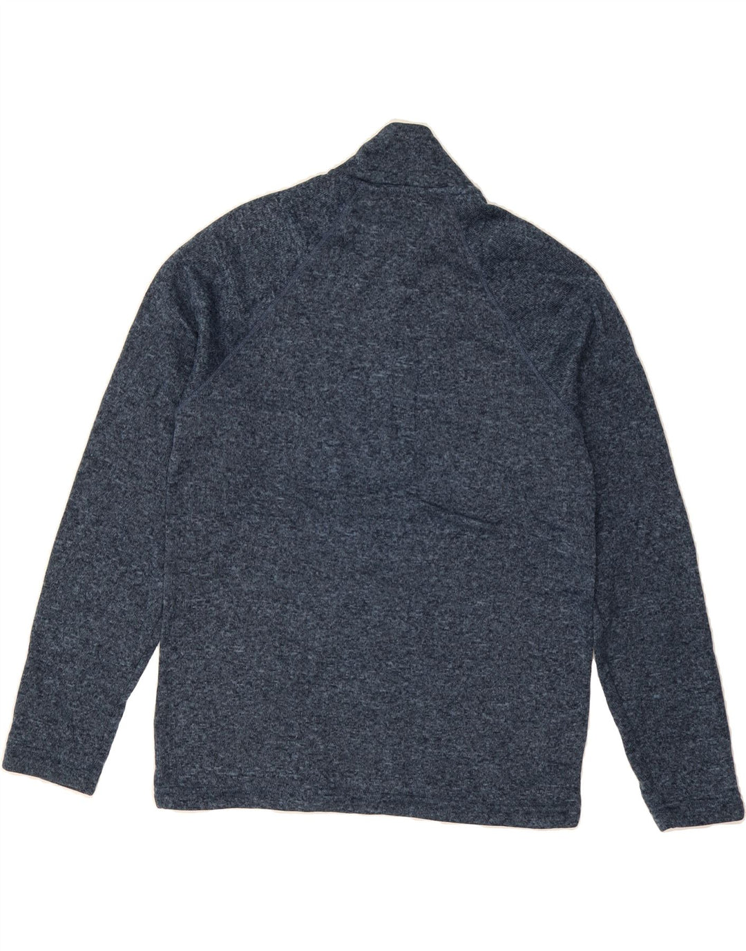 EDDIE BAUER Mens Zip Neck Sweatshirt Jumper Medium Navy Blue Flecked Vintage Eddie Bauer and Second-Hand Eddie Bauer from Messina Hembry 