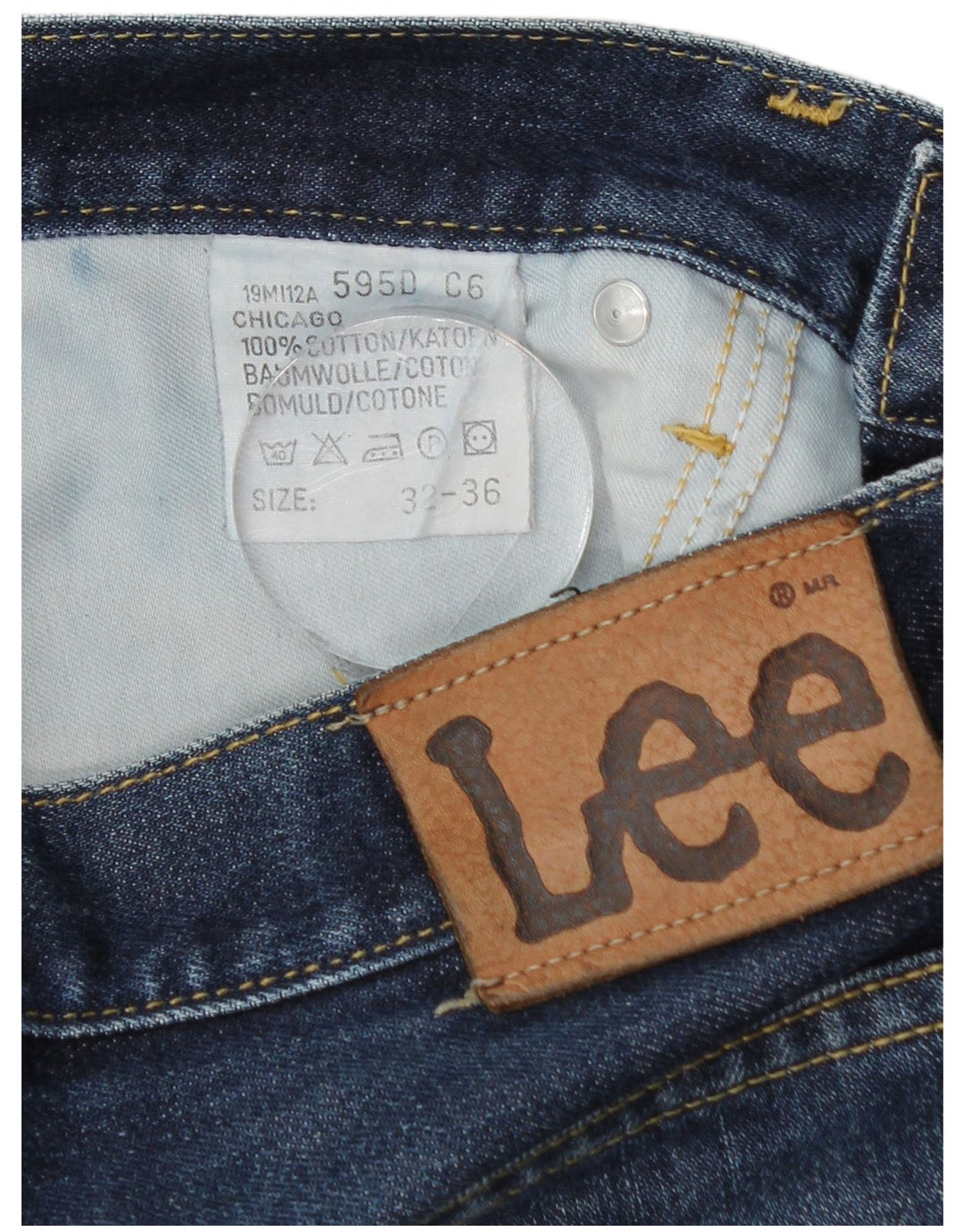 LEE Ανδρικό Chicago Straight Jeans W32 L26 Blue Cotton