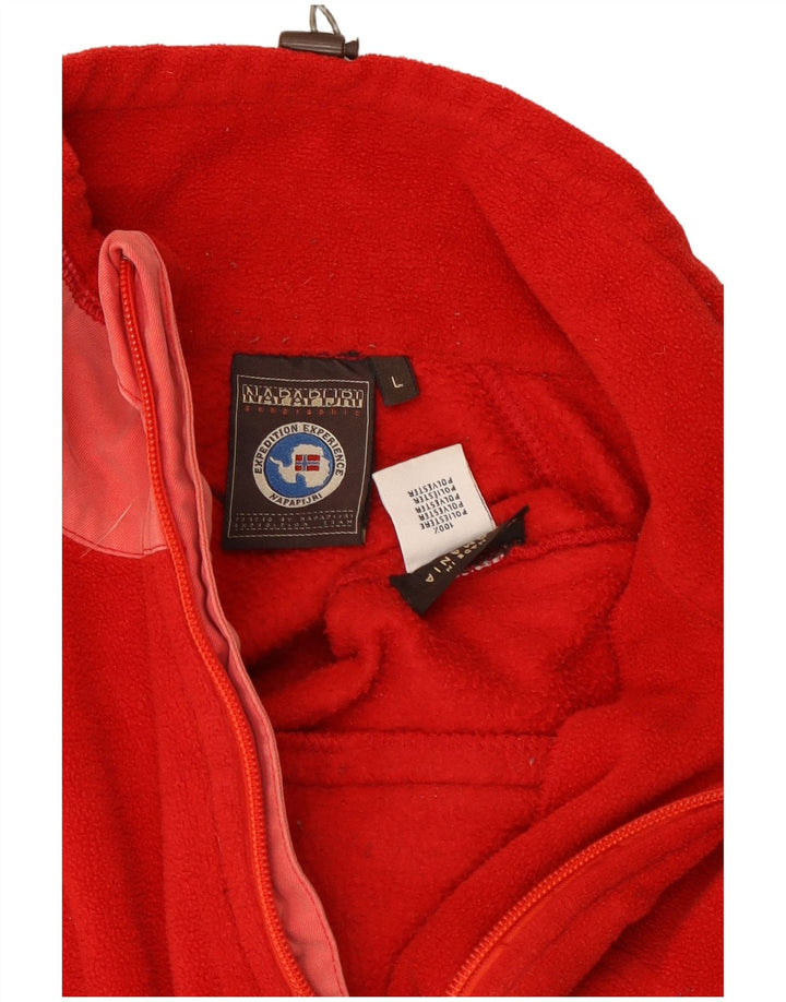 Napapijri Γυναικείο Fleece Jacket UK 16 Large Red Polyester