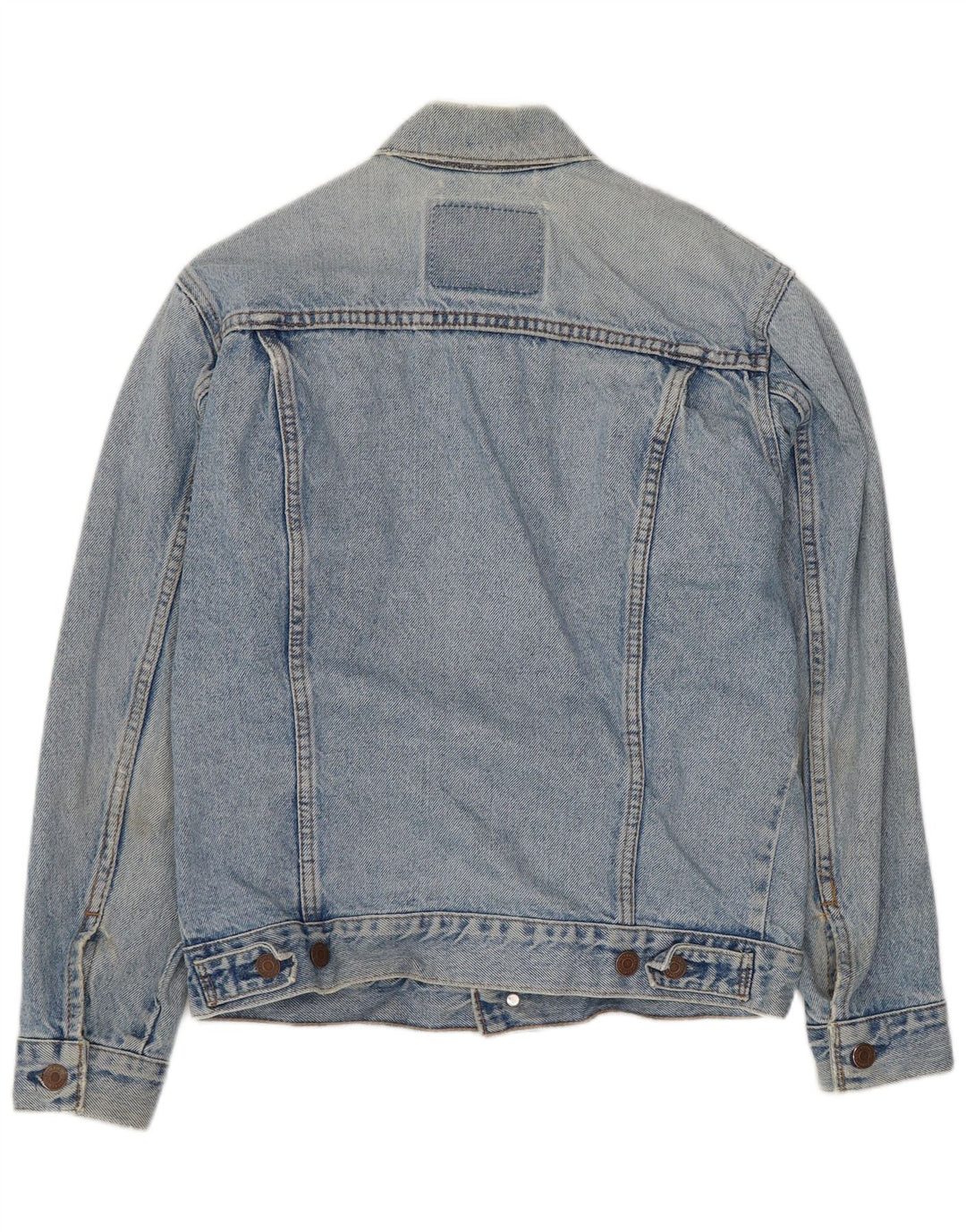 LEVI'S Γυναικείο Τζιν Μπουφάν UK 14 Μεγάλο Μπλε Βαμβακερό