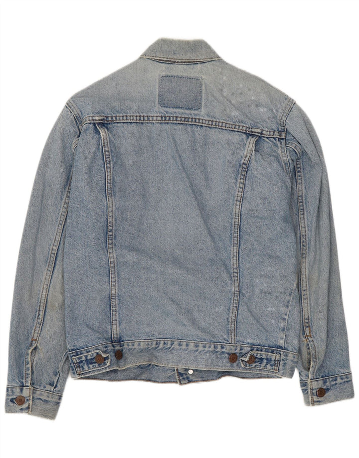 LEVI'S Γυναικείο Τζιν Μπουφάν UK 14 Μεγάλο Μπλε Βαμβακερό