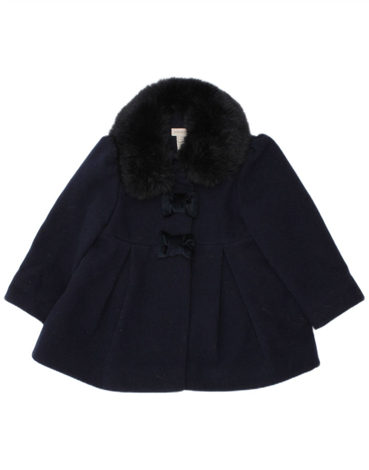 Παλτό MONSOON Baby Girls 12-18 μηνών Navy Blue Polyester