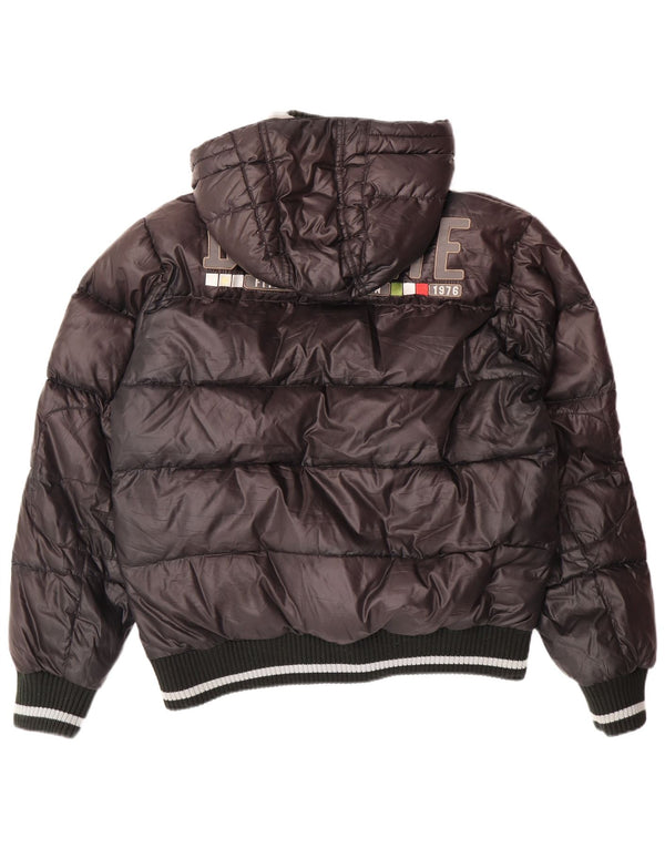 Ανδρικό μπουφάν DOLOMITE με κουκούλα με κουκούλα με επένδυση UK 38 μεσαίο μαύρο πολυεστέρα