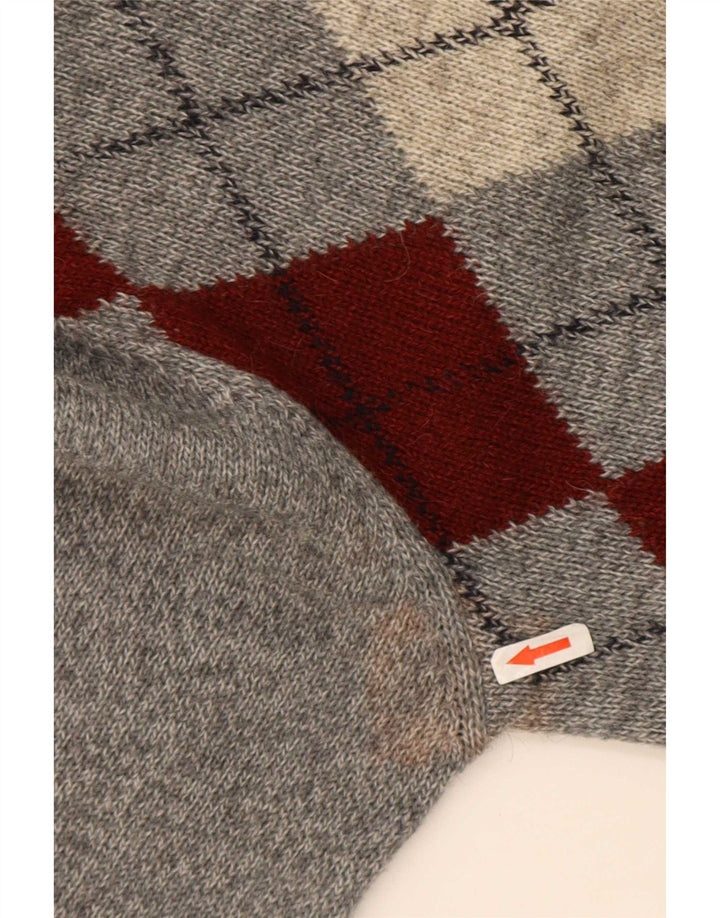 Ανδρικό πουλόβερ Rodes Crew Neck Jumper IT 48 Medium Grey Argyle/Diamond