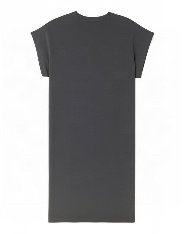 Zara Γυναικείο T-Shirt Φόρεμα UK 10 Small γκρι βαμβακερό