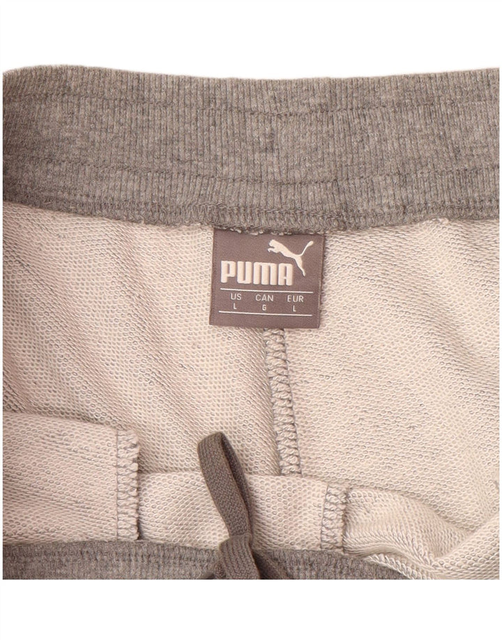 PUMA Mens Sport Shorts Large  Grey Flecked Cotton