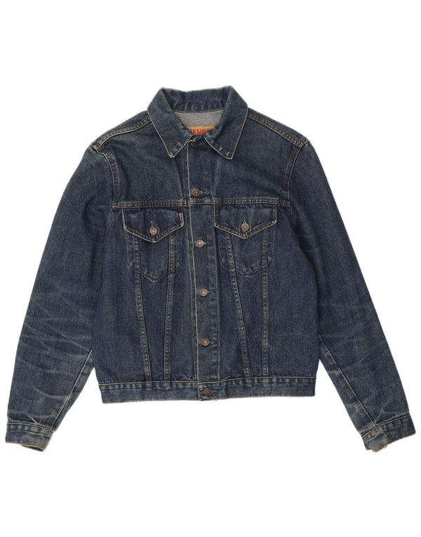 Vintage Ανδρικό Τζιν Μπουφάν UK 40 Large Navy Blue