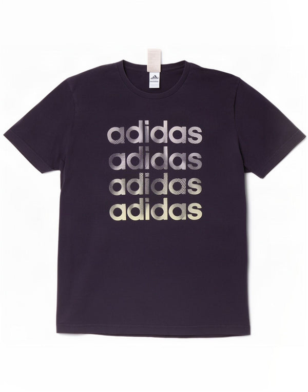 Ανδρικό γραφικό T-Shirt Adidas Top Large Navy Blue από βαμβάκι