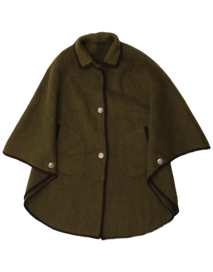 Vintage Γυναικείο Oversized Παλτό Poncho IT 48 XL Πράσινο Νέο μαλλί