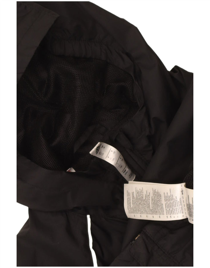 Adidas Boys Hooded Rain Jacket 11-12 Years Black Polyester