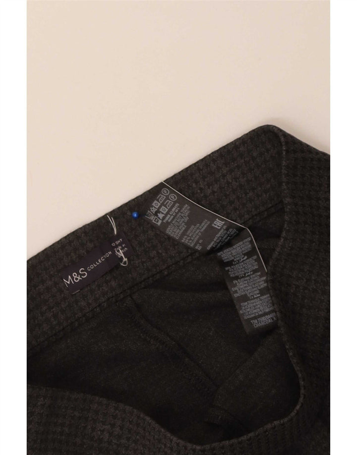 Marks & Spencer γυναικείο παντελόνι UK 10 Small W26 L26 Grey Houndstooth
