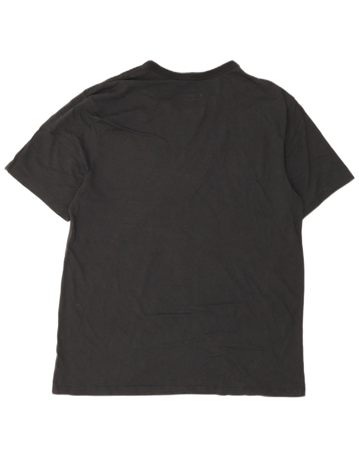 Ανδρικό γραφικό T-Shirt Champion Top μεγάλο μαύρο βαμβακερό