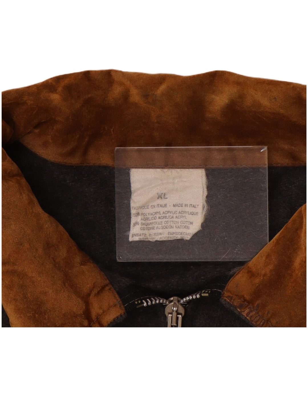 Ανδρικό Vintage Graphic Bomber Jacket UK 42 XL Grey Colourblock Ακρυλικό