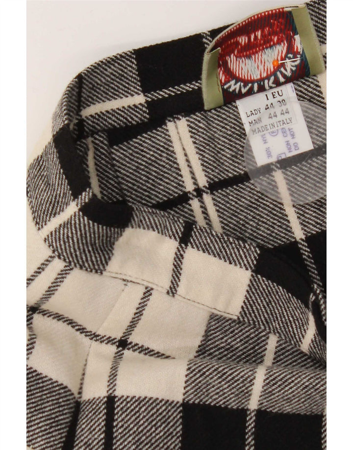 Silvy Γυναικεία Wrap Φούστα IT 44 Medium W26 Μαύρο καρό μαλλί